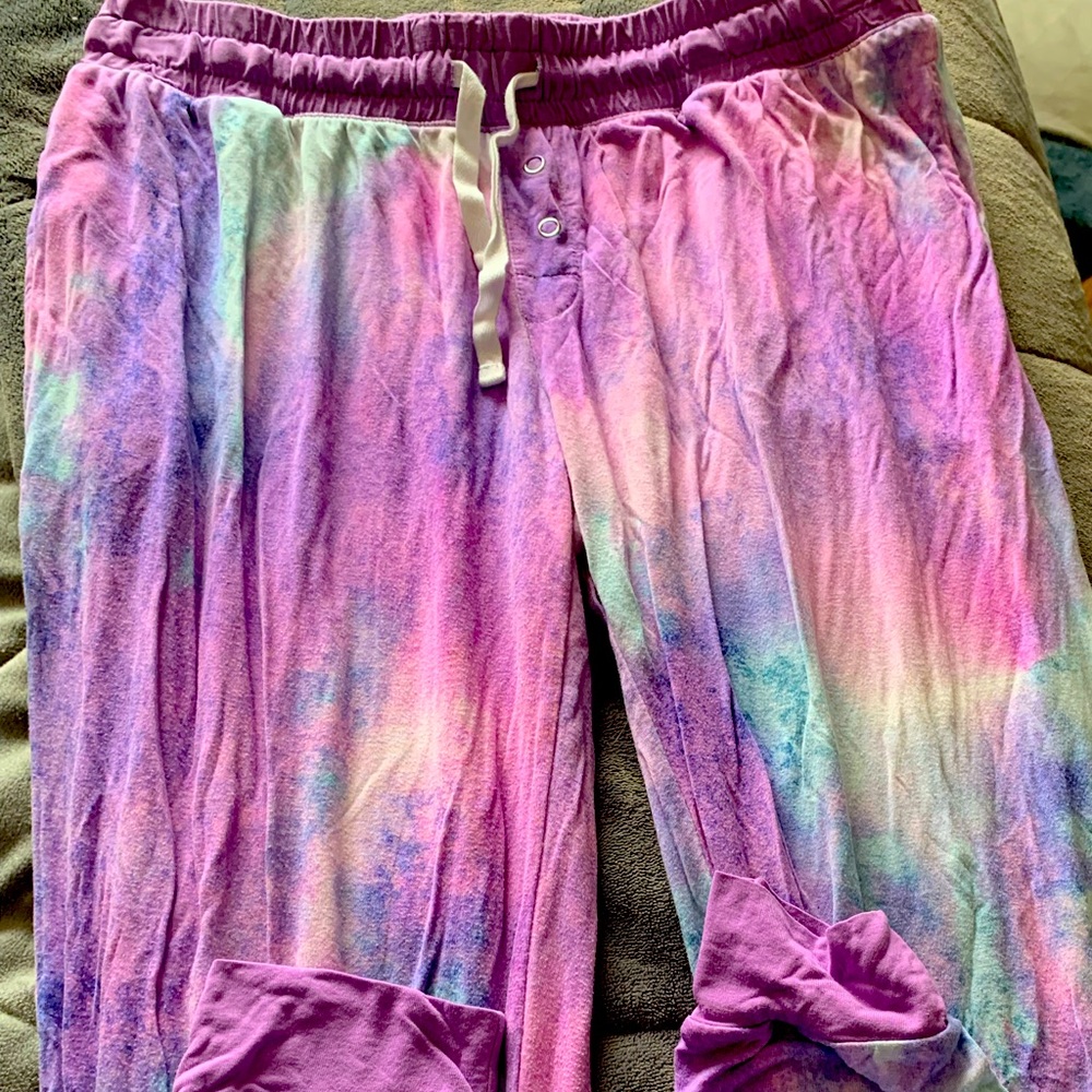 Little sleepies purple tye dye pants